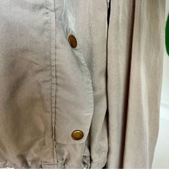 Anthro Daughters of the Liberation Fly Me Away Anorak Bomber Jacket Tan Sz M - Picture 6 of 16